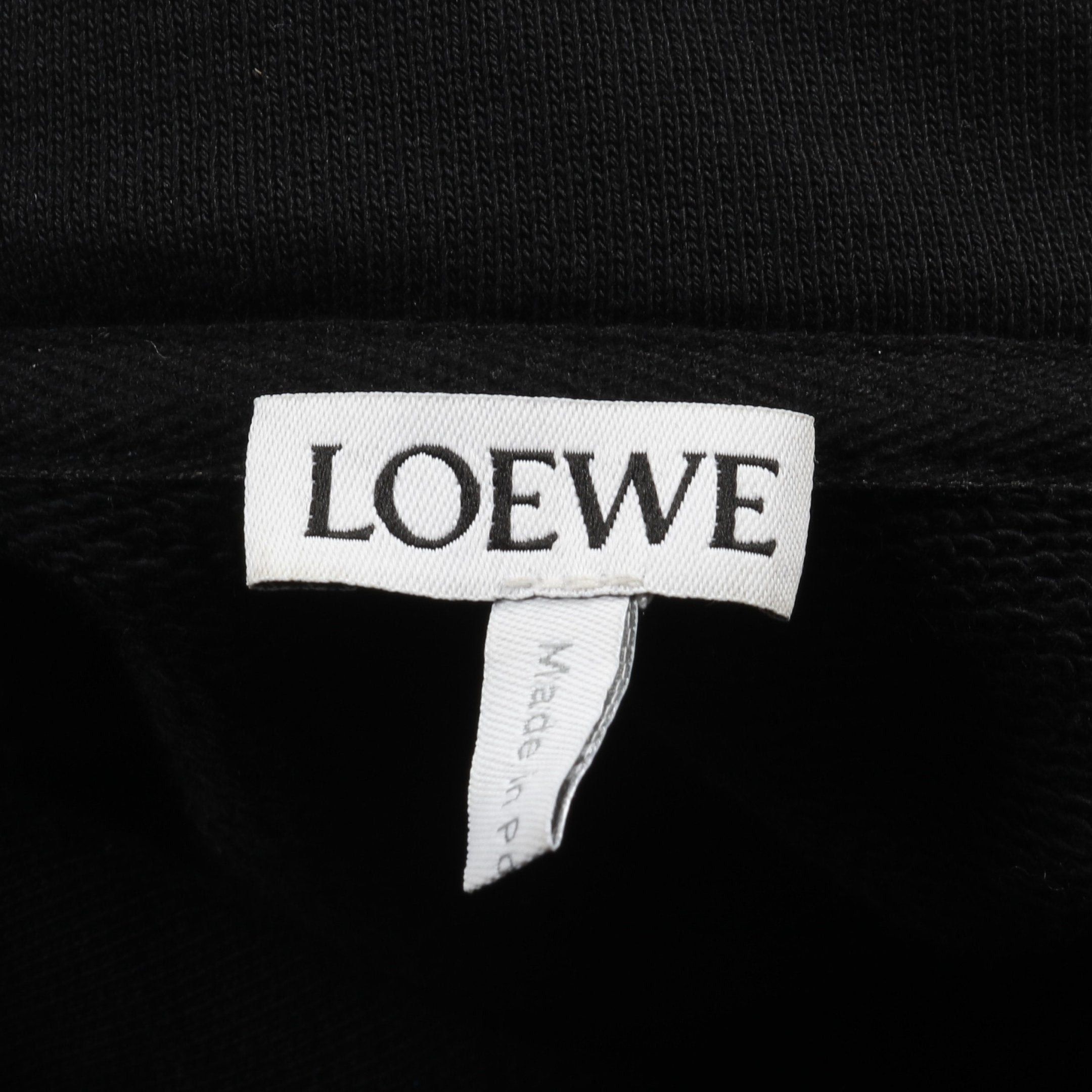 Loewe Loewe Anagram Cropped Booties Pullover Hoodie Cotton Black Size ONE SIZE - 3 Thumbnail
