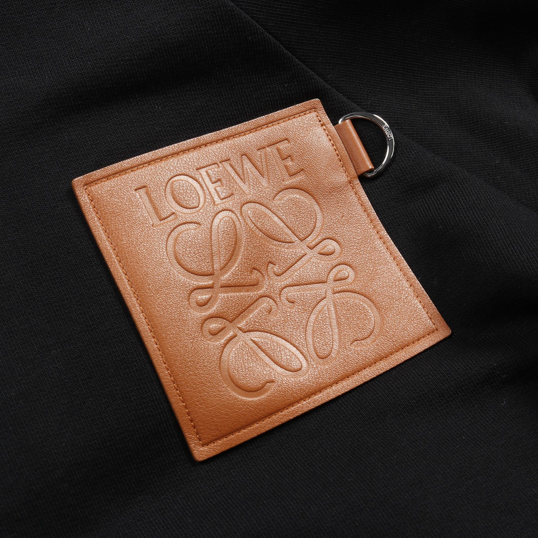 Loewe Loewe Anagram Cropped Booties Pullover Hoodie Cotton Black Size ONE SIZE - 10 Thumbnail