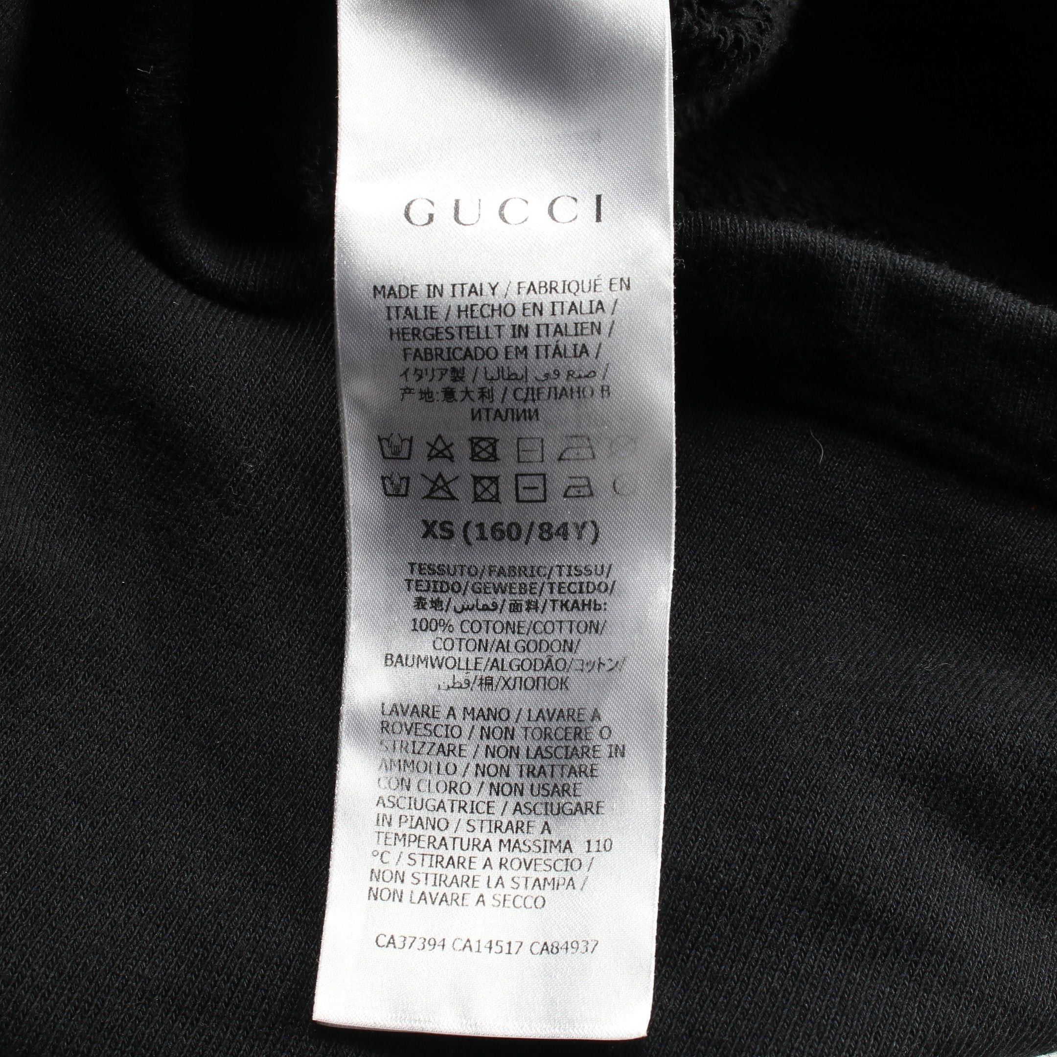 Gucci Gucci Original One Piece Cotton Black Hooded Size ONE SIZE - 4 Thumbnail
