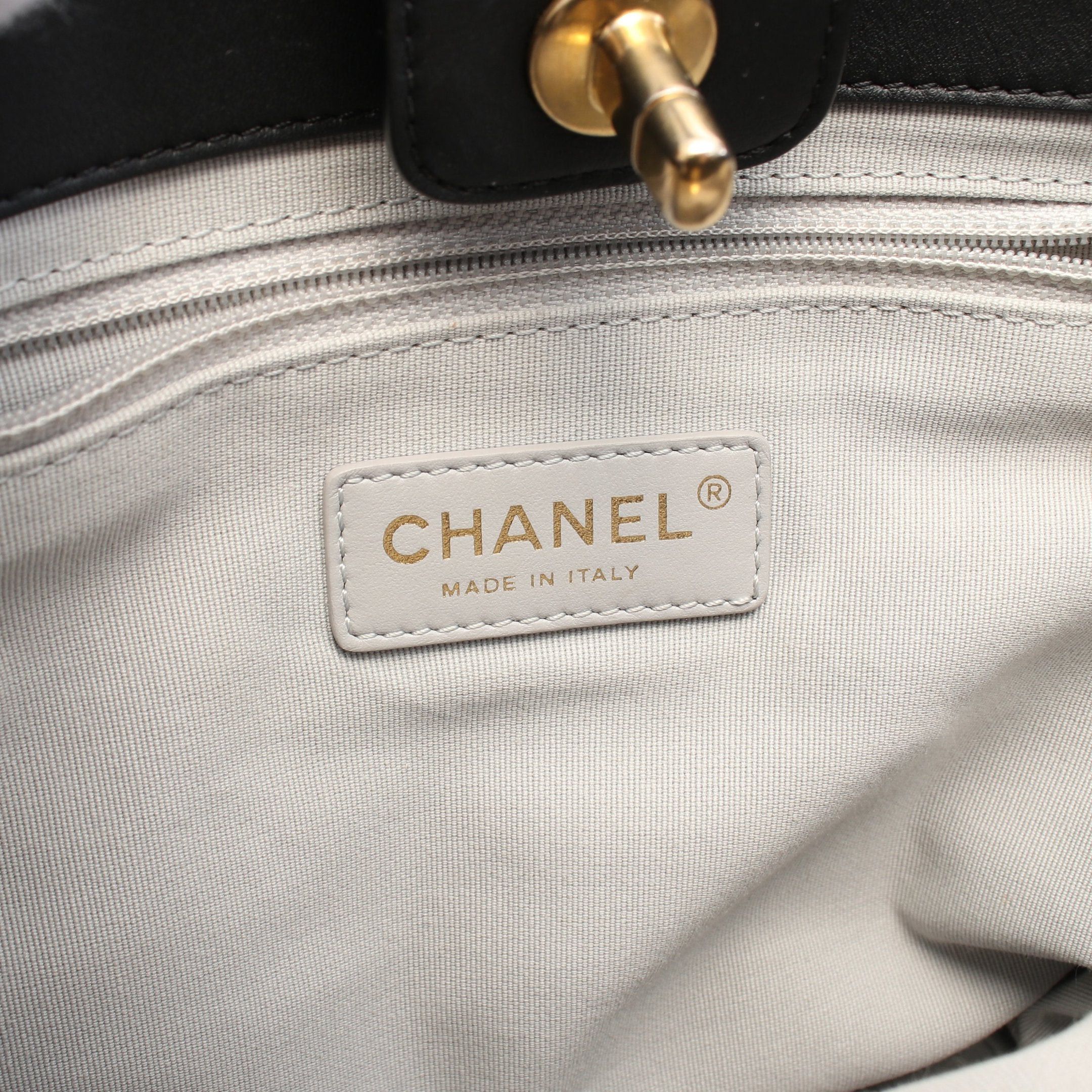 Chanel Chanel Coco Mark Chain Shoulder Bag Tote Tweed Leather Black Gray Multicolor Gold Hardware Size ONE SIZE - 4 Thumbnail