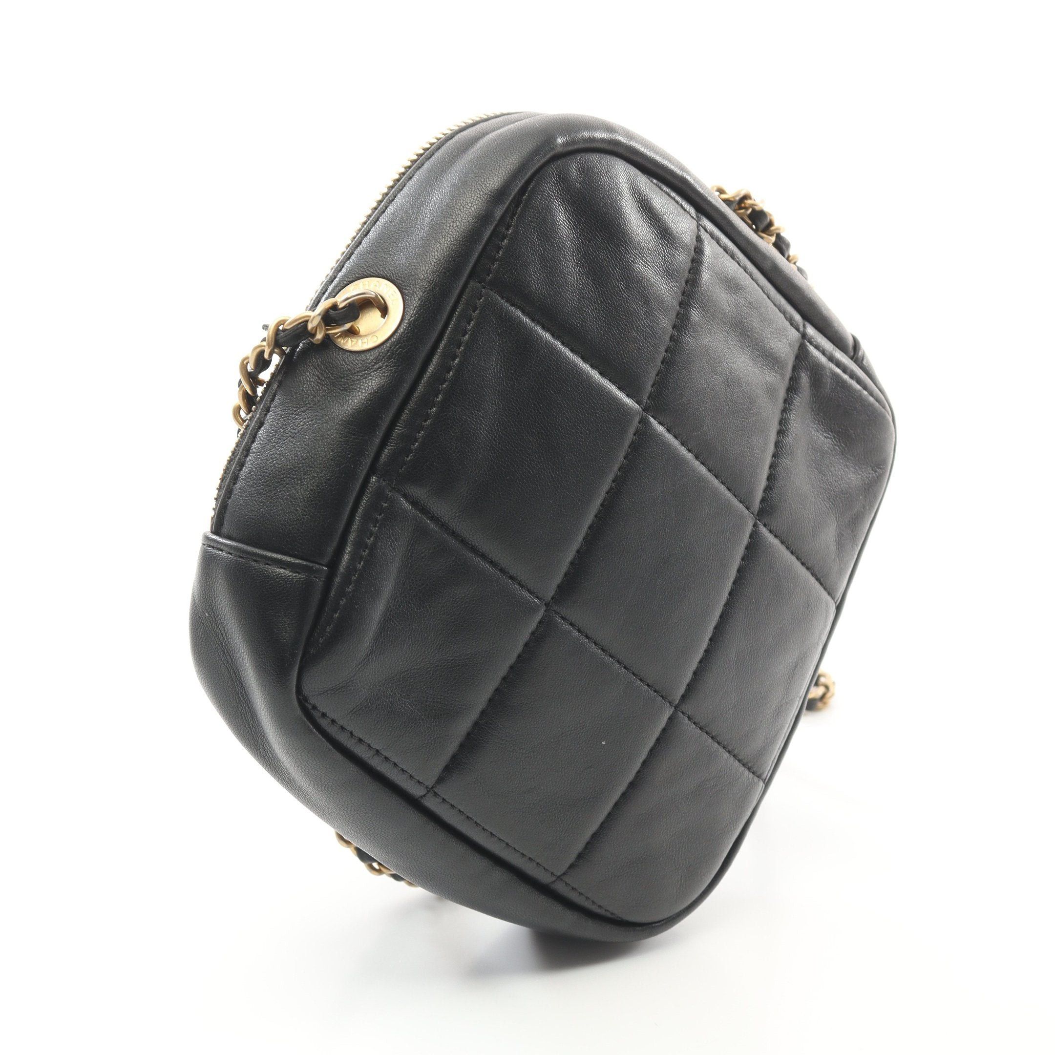 Chanel Chanel Matelasse Chain Shoulder Bag Lambskin Black Gold Hardware Size ONE SIZE - 2 Thumbnail