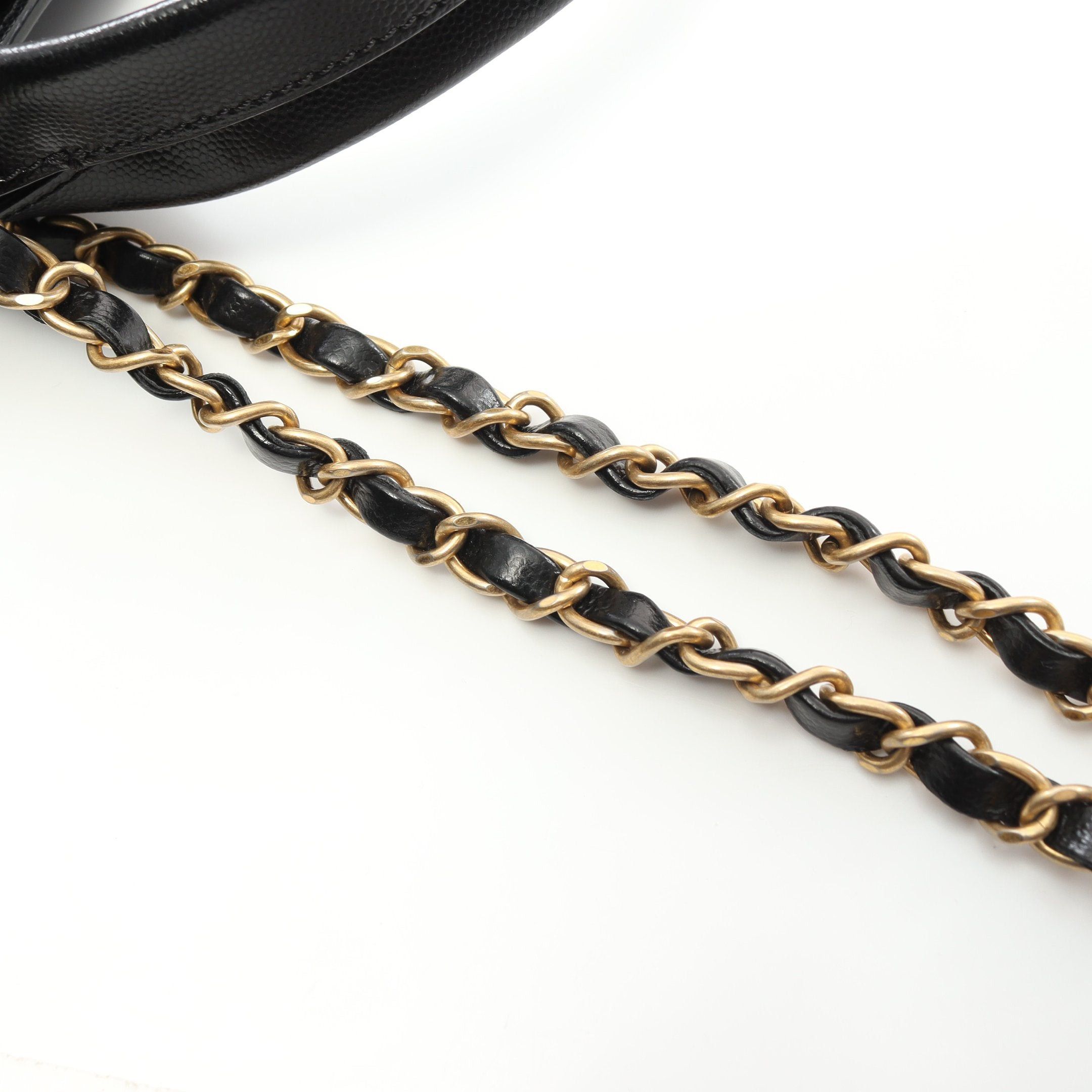 Chanel Chanel Deauville Chain Shoulder Bag Tote Caviar Skin Black Gold Hardware Size ONE SIZE - 11 Thumbnail