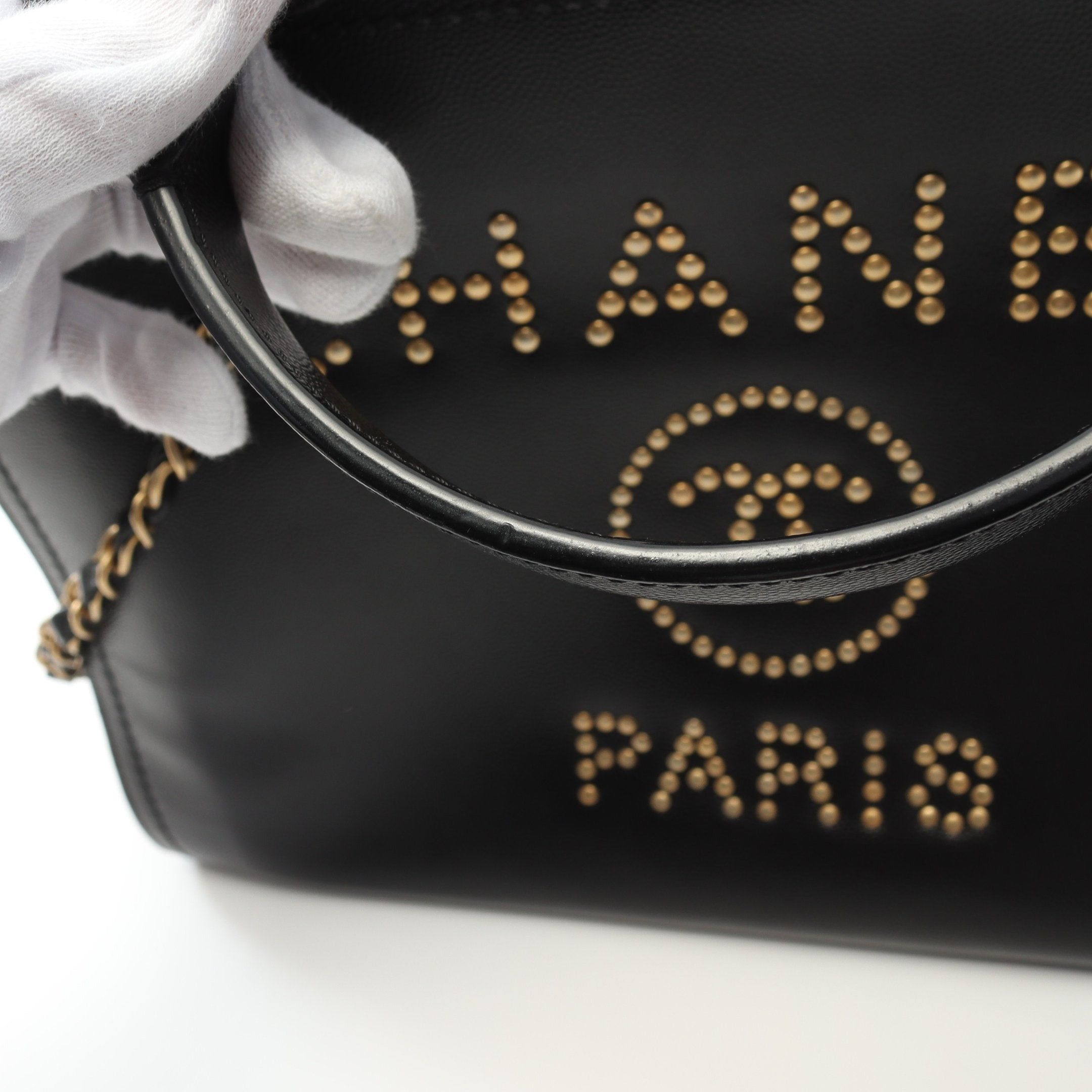 Chanel Chanel Deauville Chain Shoulder Bag Tote Caviar Skin Black Gold Hardware Size ONE SIZE - 9 Thumbnail