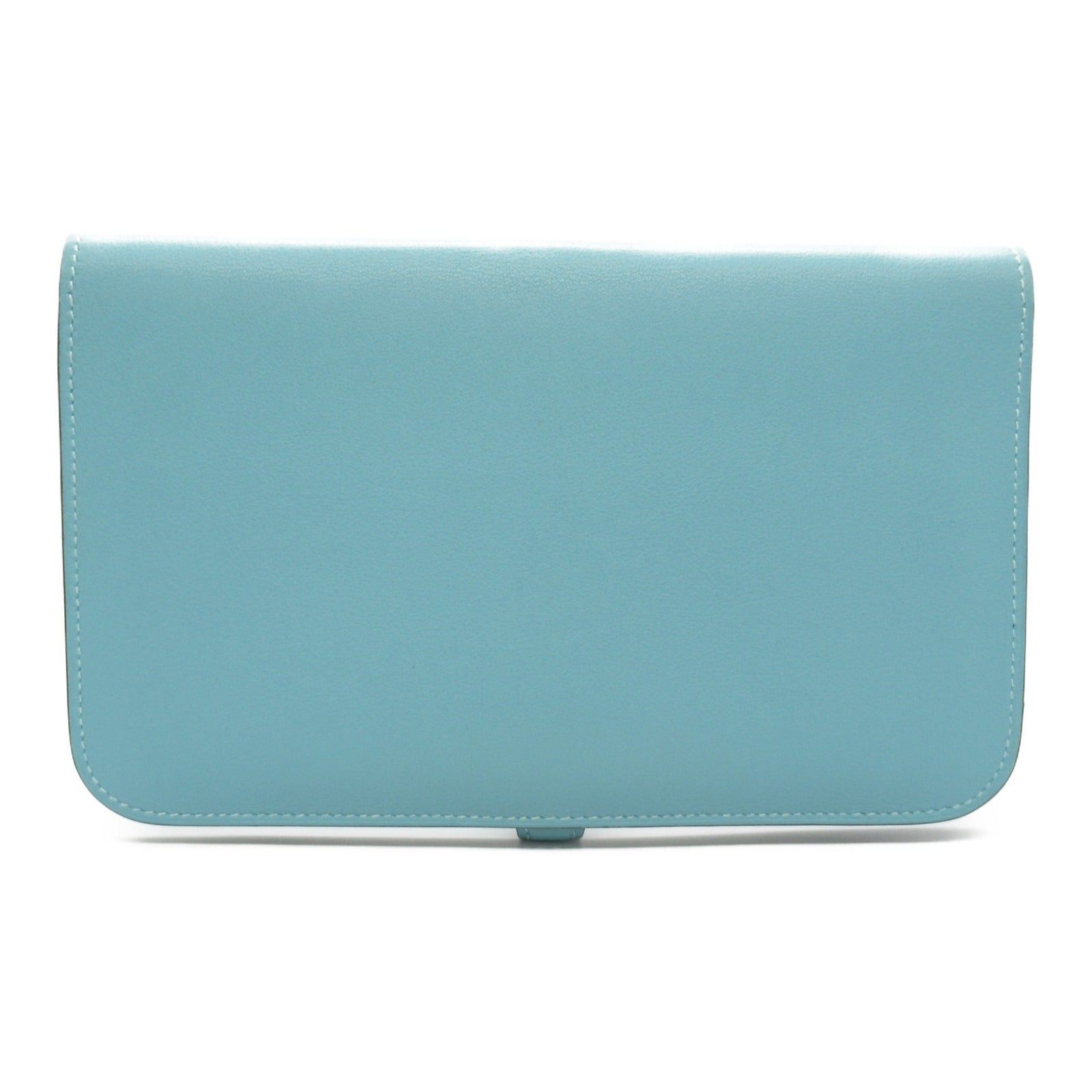 Hermes Hermes Dogon Gm Lagon Bi-Fold Long Wallet Leather Veau Swift Blue Silver Hardware X Stamp Size ONE SIZE - 2 Thumbnail