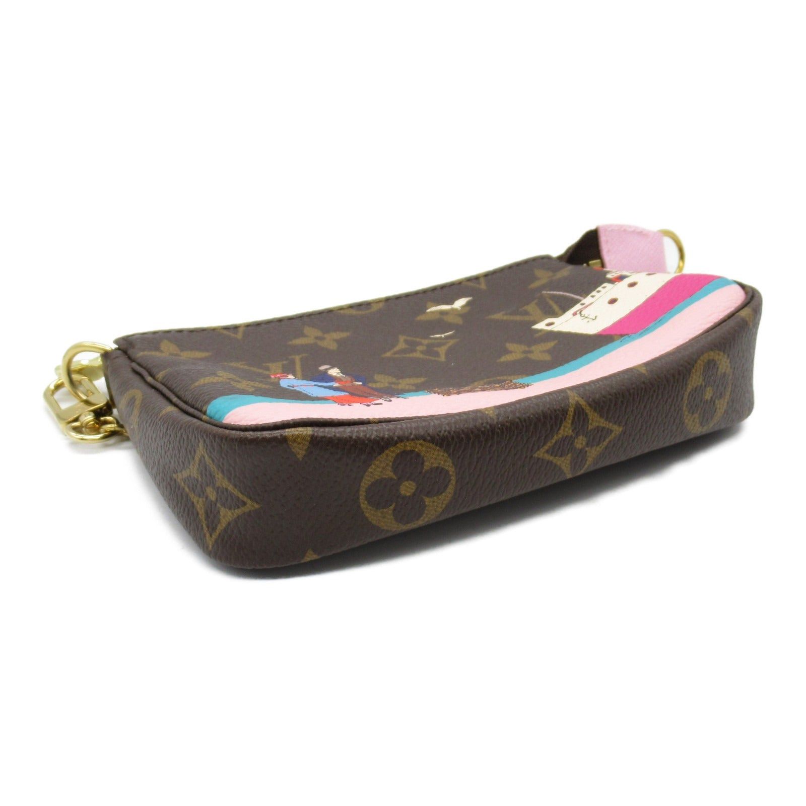 Louis Vuitton Louis Vuitton Mini Pochette Accessoires Accessory Pouch Handbag Coated Canvas Monogram Brown Size ONE SIZE - 4 Thumbnail