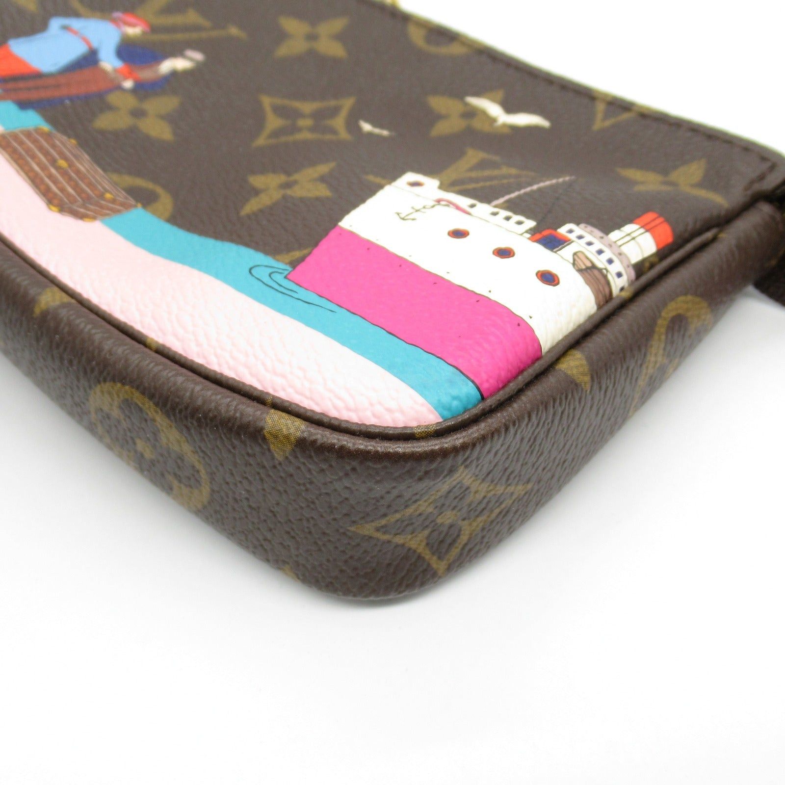 Louis Vuitton Louis Vuitton Mini Pochette Accessoires Accessory Pouch Handbag Coated Canvas Monogram Brown Size ONE SIZE - 9 Thumbnail