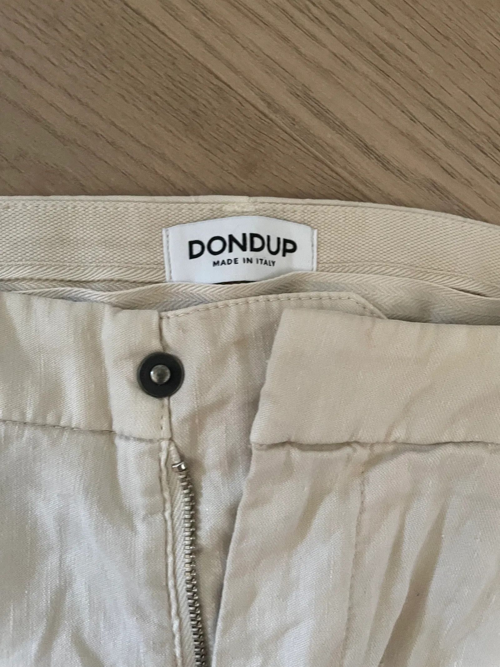 Dondup Dondup Dondup Gaubert Linen Stretch Chinos Light Oat Pants Size US 31 - 2 Thumbnail