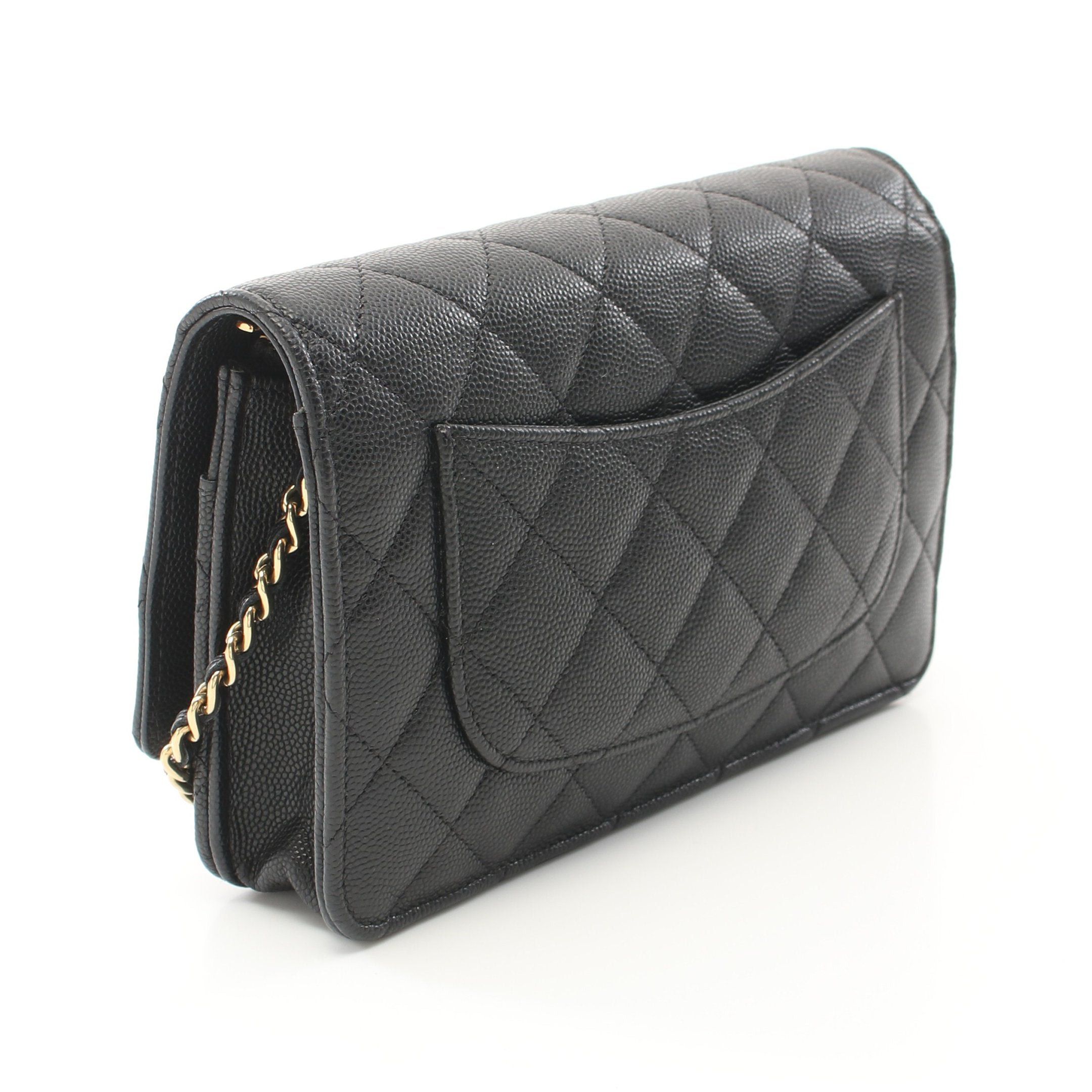 Chanel Chanel Matelasse Chain Shoulder Bag Caviar Skin Black Gold Hardware Trump Motif Size ONE SIZE - 2 Thumbnail