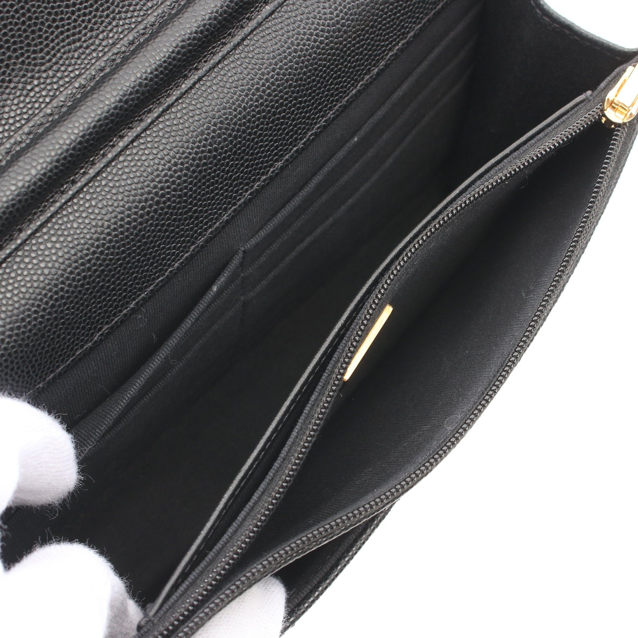 Chanel Chanel Matelasse Chain Shoulder Bag Caviar Skin Black Gold Hardware Trump Motif Size ONE SIZE - 3 Thumbnail