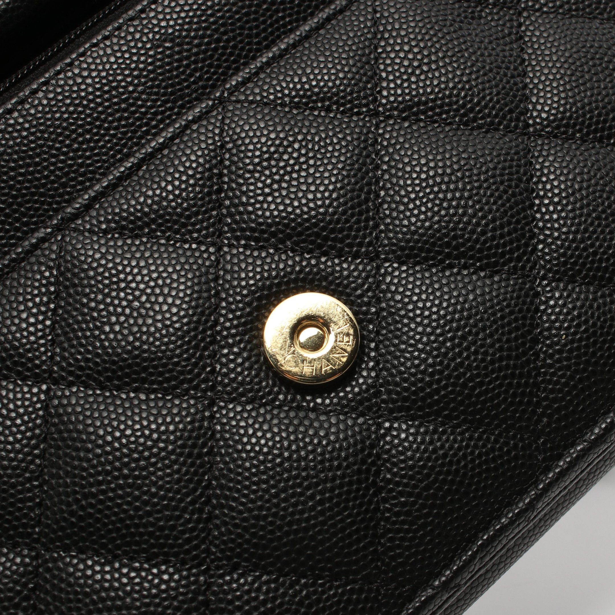 Chanel Chanel Matelasse Chain Shoulder Bag Caviar Skin Black Gold Hardware Trump Motif Size ONE SIZE - 7 Thumbnail
