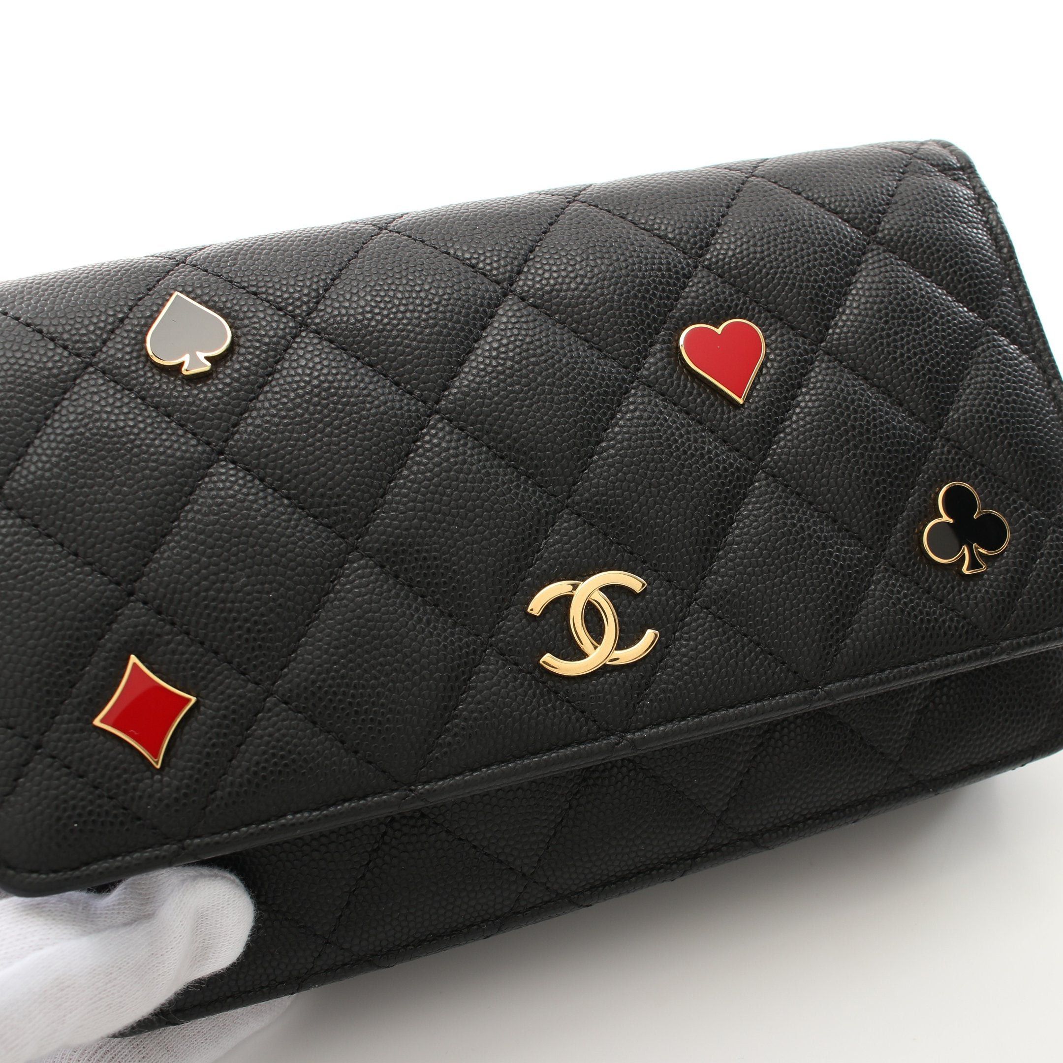 Chanel Chanel Matelasse Chain Shoulder Bag Caviar Skin Black Gold Hardware Trump Motif Size ONE SIZE - 10 Thumbnail