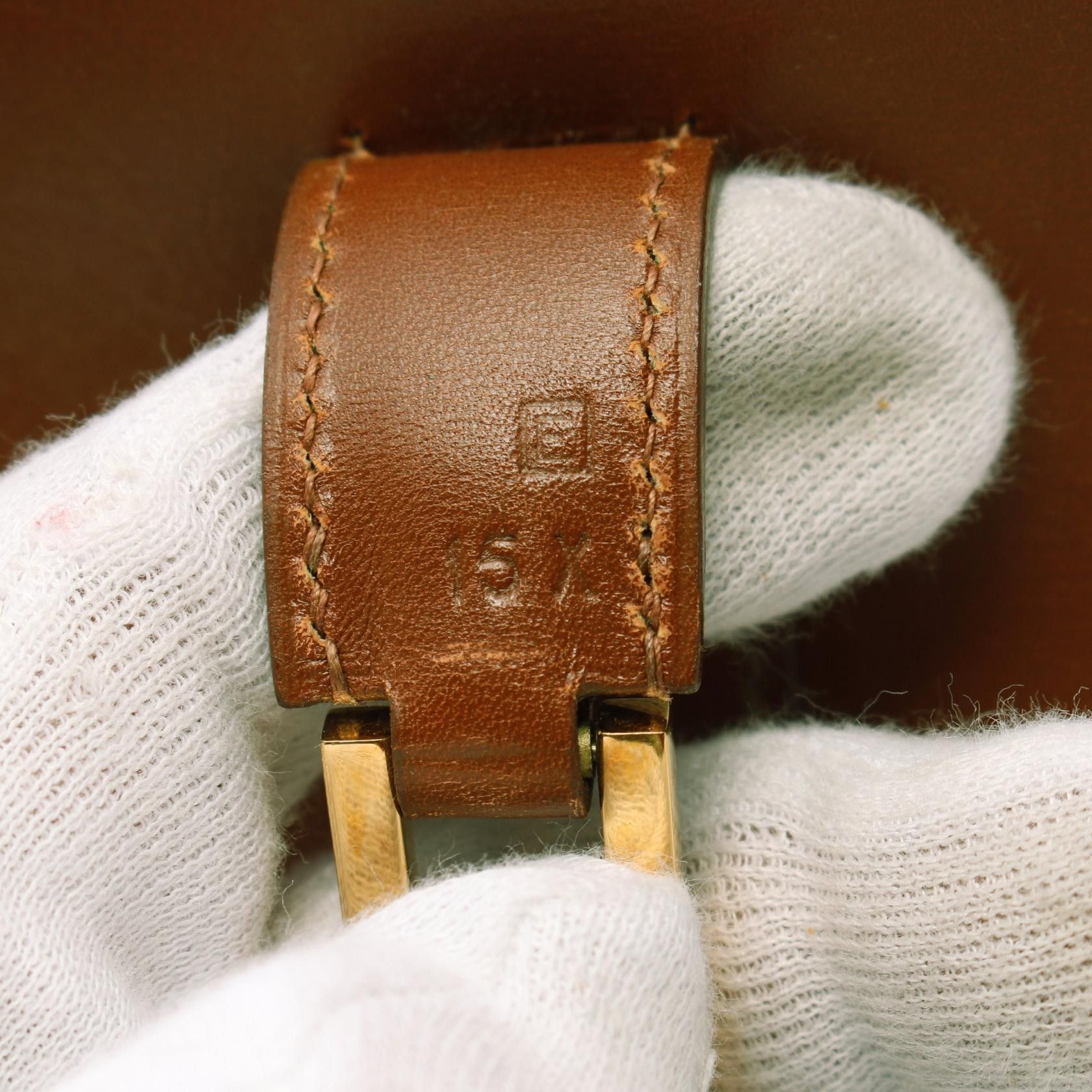 Hermes Hermes Drag 37 Cognac Handbag Box Calf Brown Gold Hardware Stamp Size ONE SIZE - 5 Thumbnail
