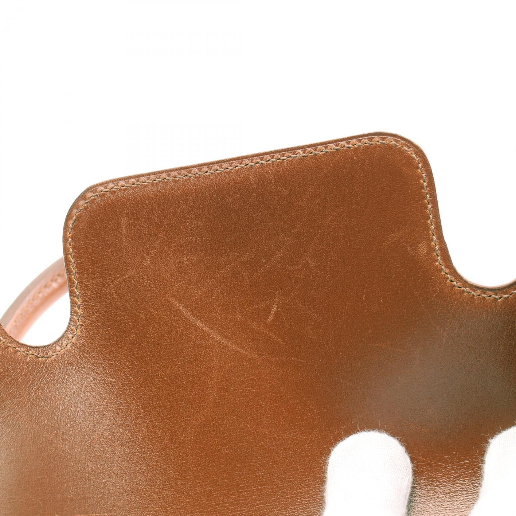 Hermes Hermes Drag 37 Cognac Handbag Box Calf Brown Gold Hardware Stamp Size ONE SIZE - 11 Thumbnail