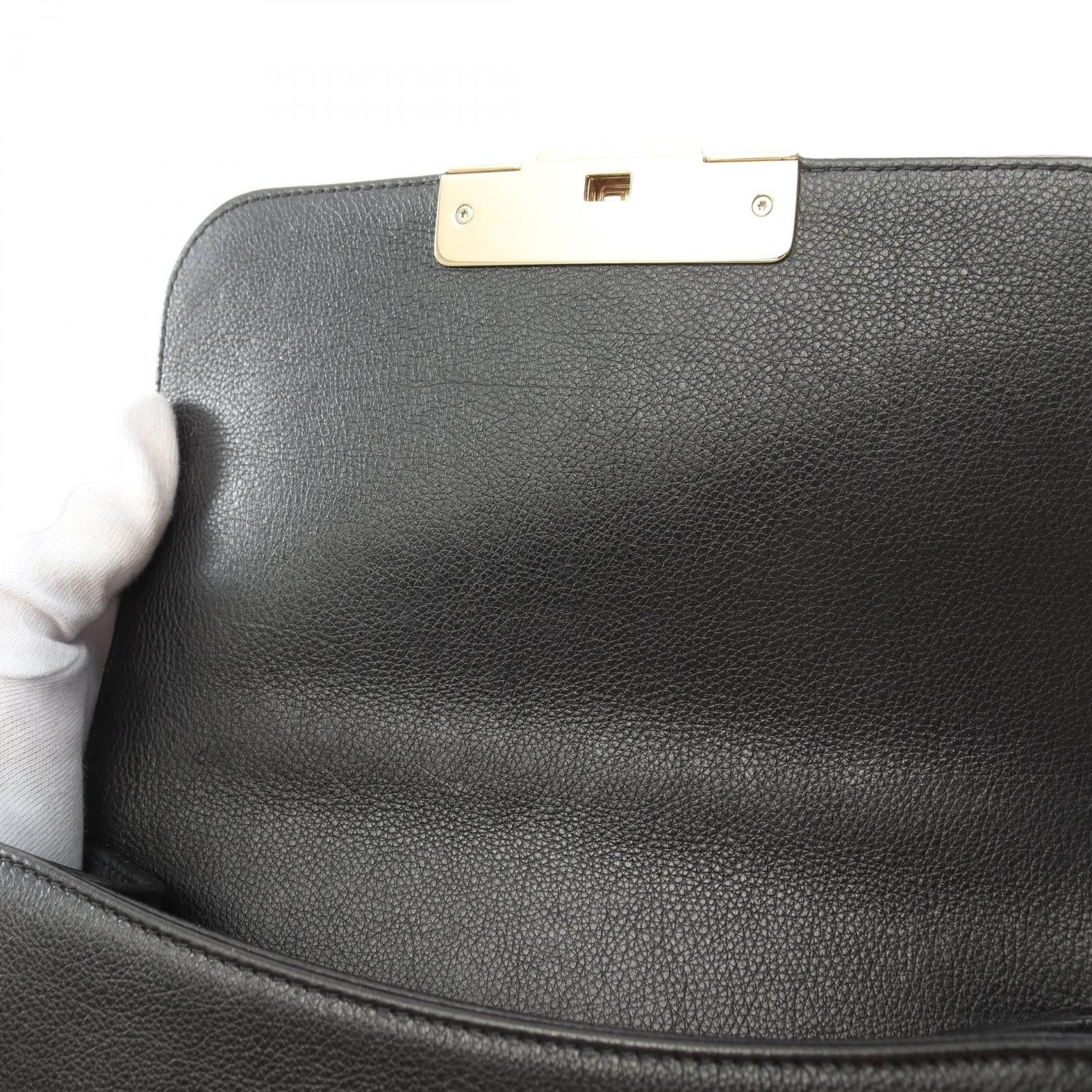 Chanel Chanel Matelasse Click Label Chain Shoulder Bag Leather Black Gold Hardware Size ONE SIZE - 7 Thumbnail
