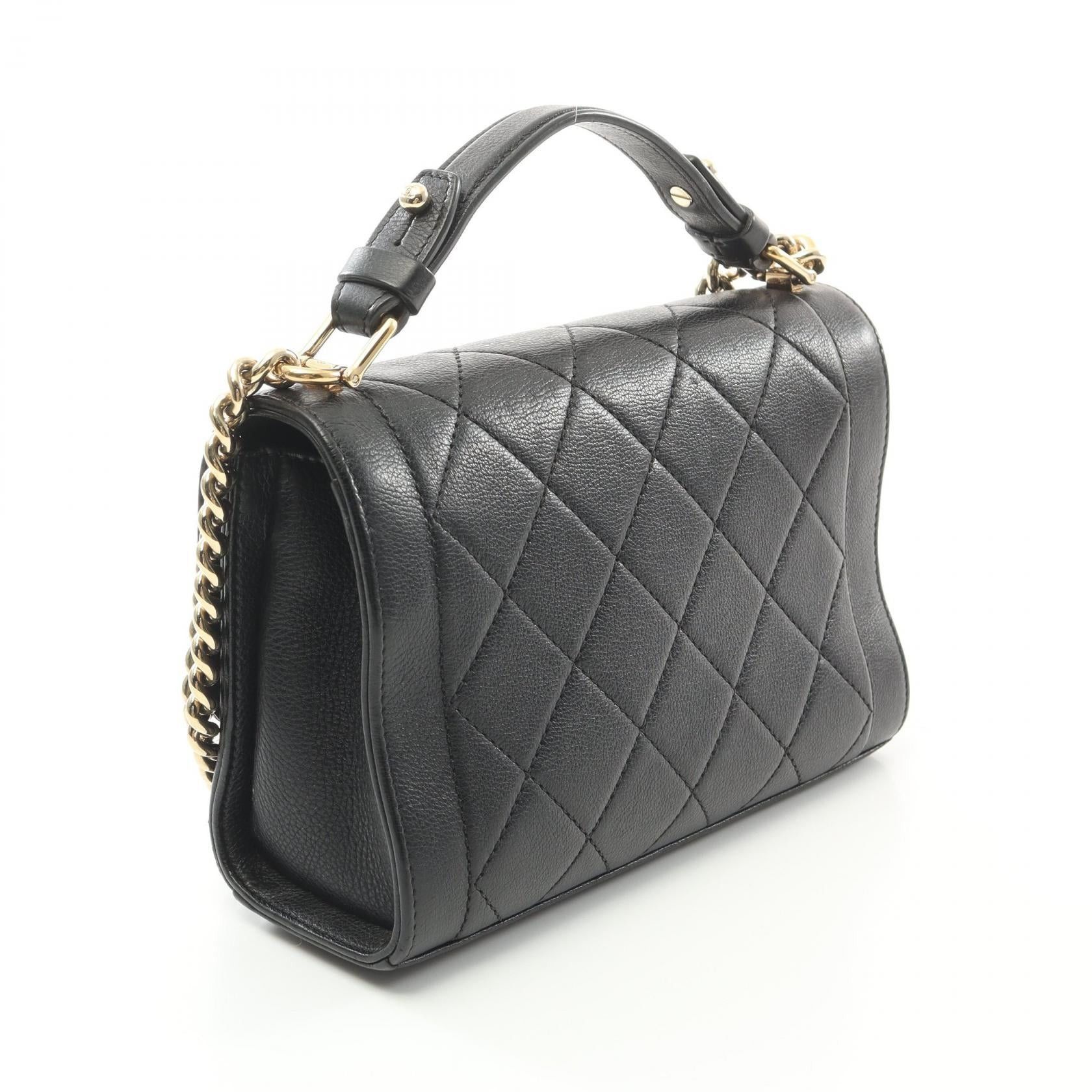 Chanel Chanel Matelasse Click Label Chain Shoulder Bag Leather Black Gold Hardware Size ONE SIZE - 2 Thumbnail