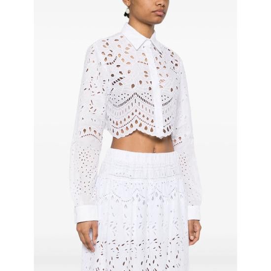 Ermanno Scervino ERMANNO SCERVINO Women Shirts D464K611RXT 10601 WHITE Size M / US 6-8 / IT 42-44 - 3 Thumbnail