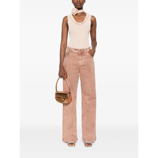 Blumarine BLUMARINE Women Denim Pants 4J103A N0555 BROWN Size 26" / US 2 / IT 38 - 3 Thumbnail