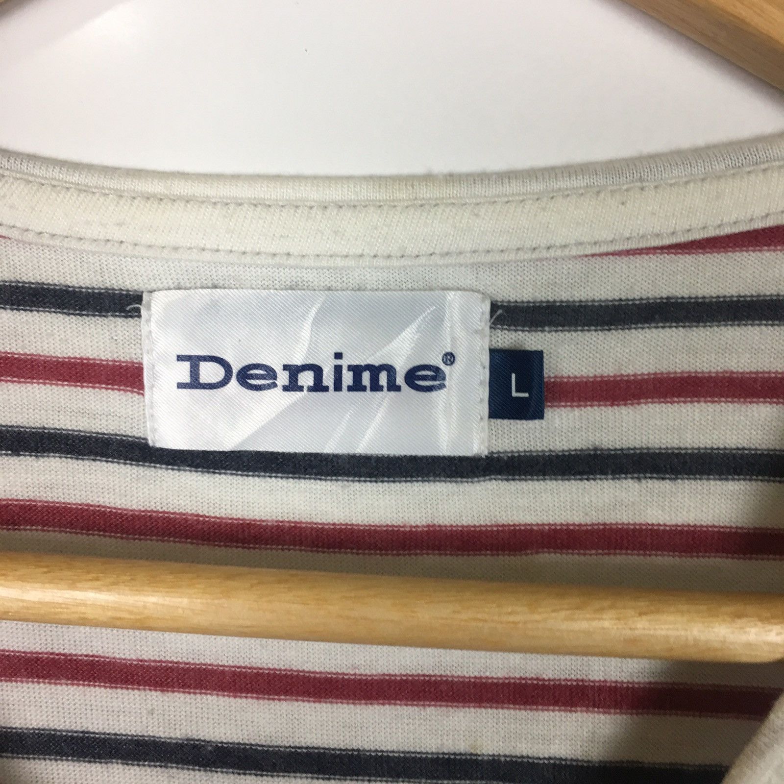 Denime × Japanese Brand Striped T-shirt V-neck Size US M / EU 48-50 / 2 - 4 Thumbnail