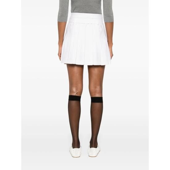 Shushu/Tong SHUSHU/TONG Women Mid Skirts FSDESK03 HEM498 WH100 WHITE Size 28" / US 6 / IT 42 - 5 Thumbnail