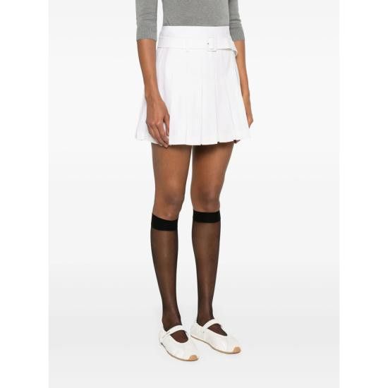 Shushu/Tong SHUSHU/TONG Women Mid Skirts FSDESK03 HEM498 WH100 WHITE Size 28" / US 6 / IT 42 - 4 Thumbnail