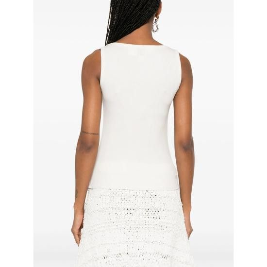 Calvin Klein CALVIN KLEIN Women Tops K20K208246 TOFU WHITE Size M / US 6-8 / IT 42-44 - 4 Thumbnail