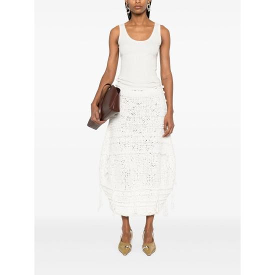 Calvin Klein CALVIN KLEIN Women Tops K20K208246 TOFU WHITE Size M / US 6-8 / IT 42-44 - 3 Thumbnail
