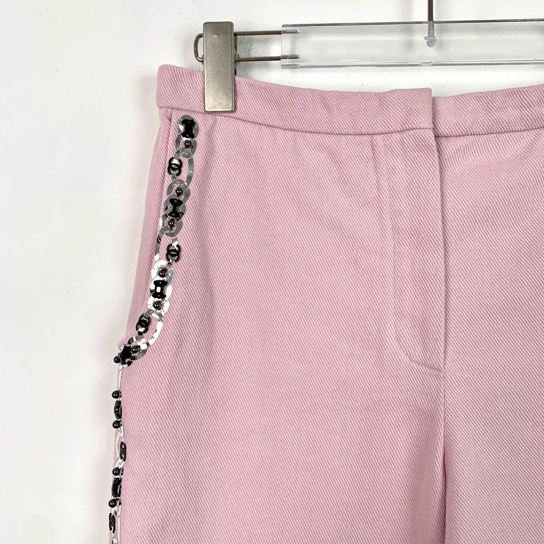 Chanel Chanel Pink Sequined Cotton Casual Shorts-dmc Size US 30 / EU 46 - 3 Thumbnail