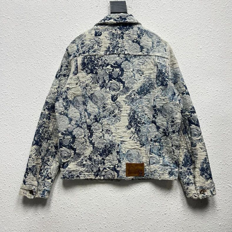 Louis Vuitton Floral Printed Long Sleeve Denim Jacket-dmc Size US XL / EU 56 / 4 - 2 Thumbnail