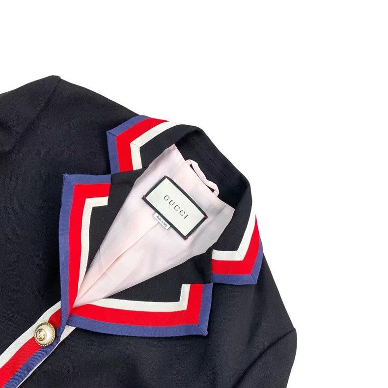 Gucci Gucci Black Blazer with Pearl Buttons-dmc Size US M / EU 48-50 / 2 - 3 Thumbnail