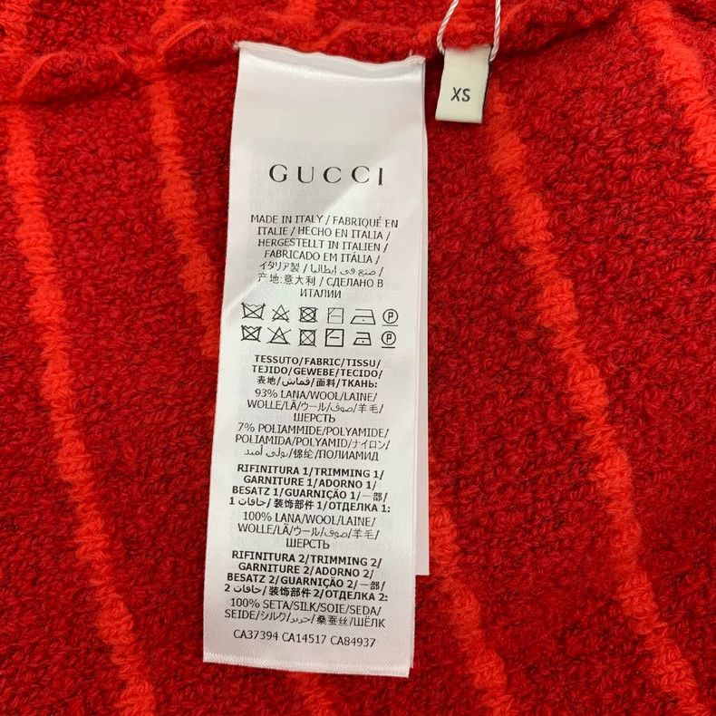 Gucci Red Bow Knit Wool Mini Skirt-dmc Size 22" - 6 Thumbnail