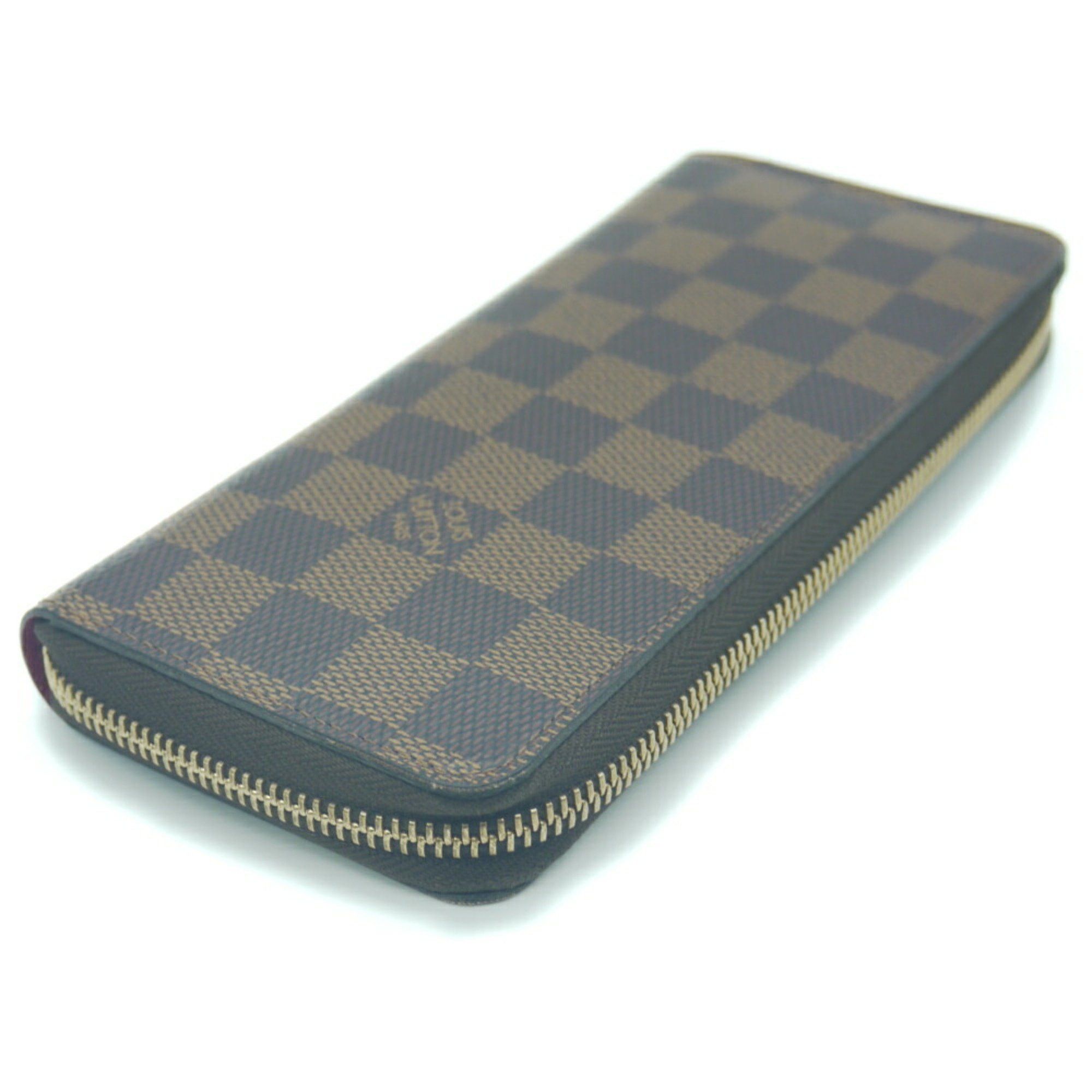 Louis Vuitton Louis Vuitton Long Wallet Portefeuille Clemence Damier Ebene Cerise Round N60534 Size ONE SIZE - 3 Thumbnail