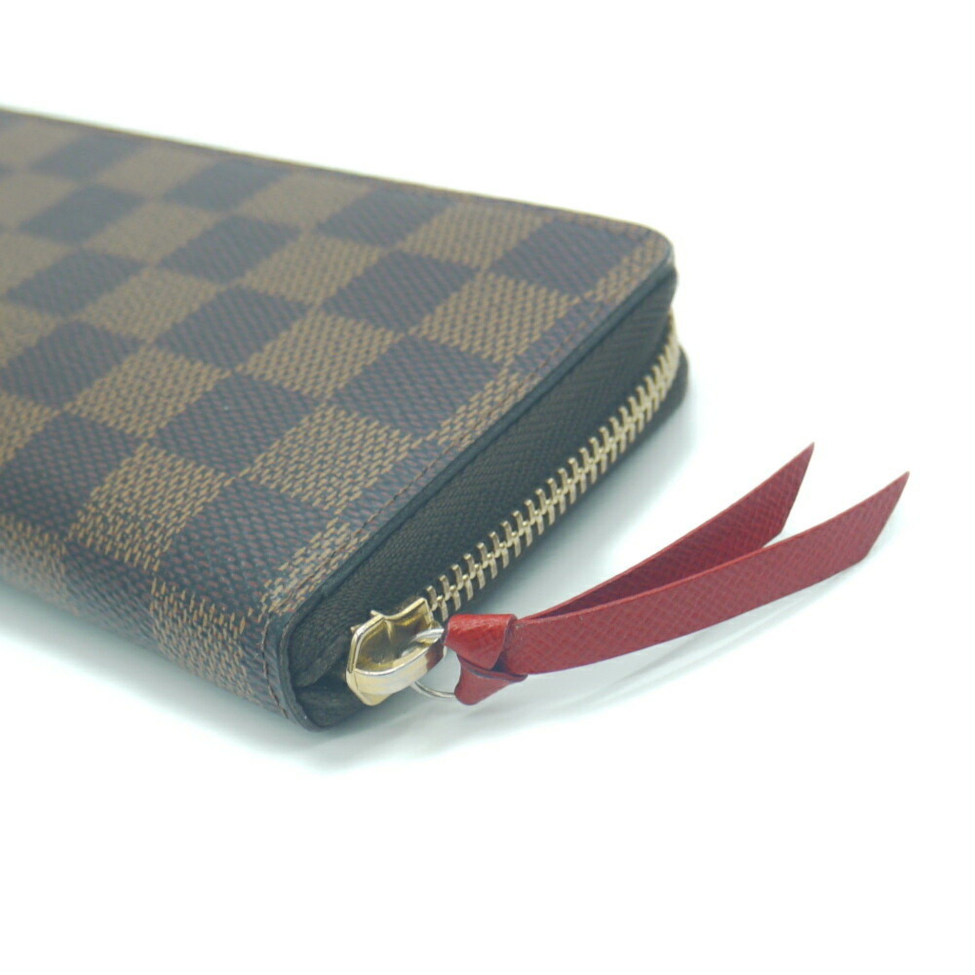 Louis Vuitton Louis Vuitton Long Wallet Portefeuille Clemence Damier Ebene Cerise Round N60534 Size ONE SIZE - 5 Thumbnail