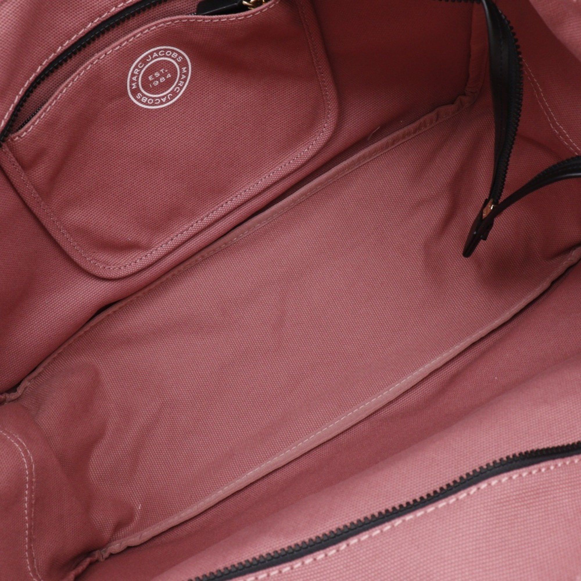 Marc Jacobs MARC JACOBS Tote Bag H052M06FA21 668 Canvas Pink Logo Women's Size ONE SIZE - 6 Thumbnail