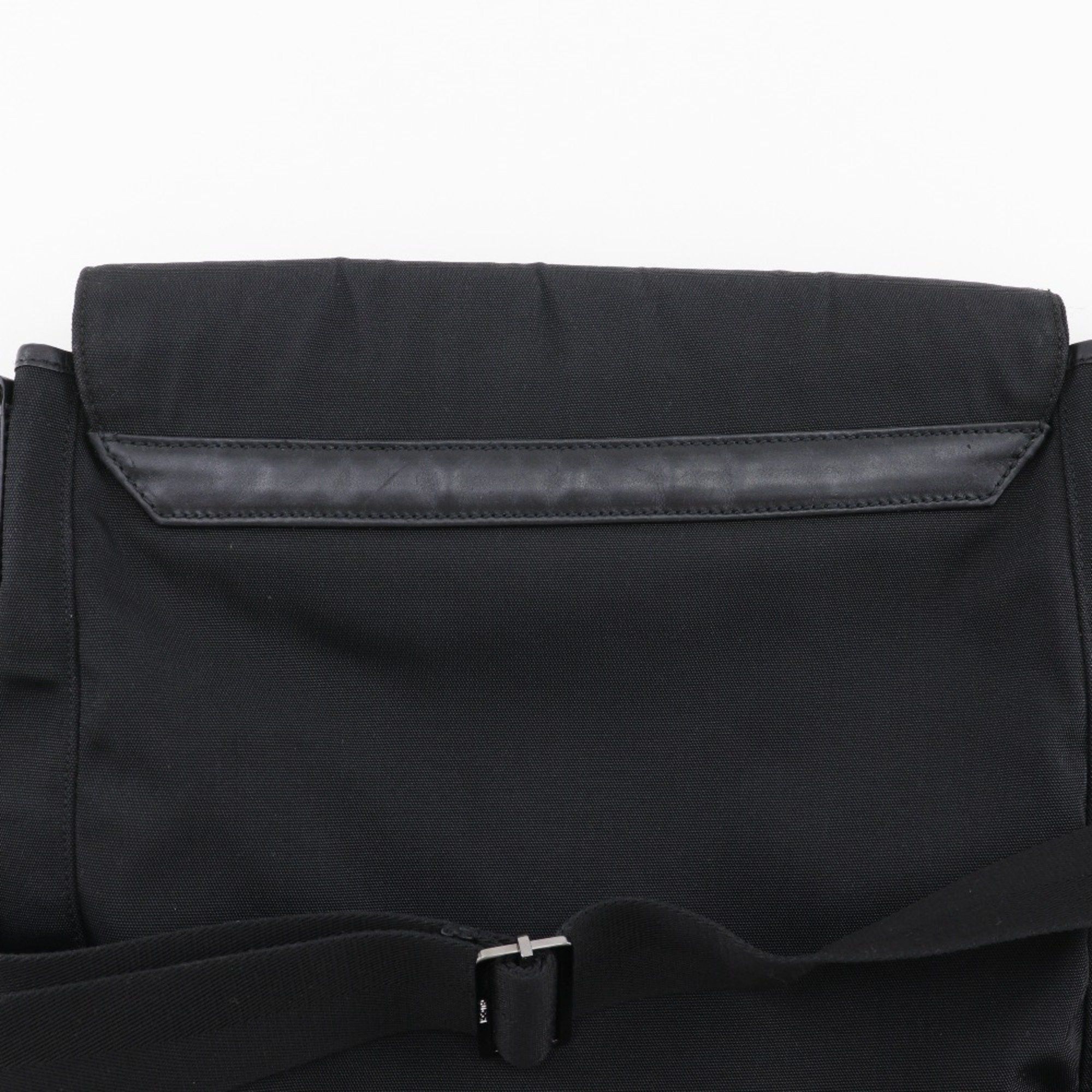 Gucci Gucci Shoulder Bag 141194 Nylon Canvas Black Belt Clasp Unisex Size ONE SIZE - 7 Thumbnail