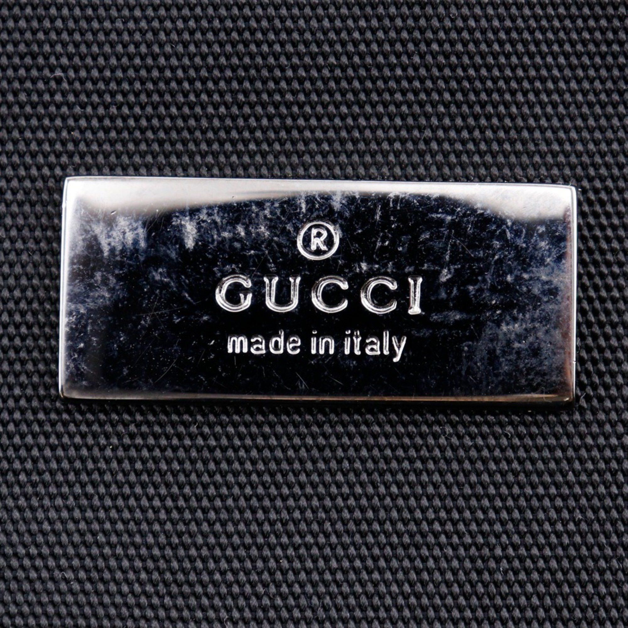 Gucci Gucci Shoulder Bag 141194 Nylon Canvas Black Belt Clasp Unisex Size ONE SIZE - 9 Thumbnail