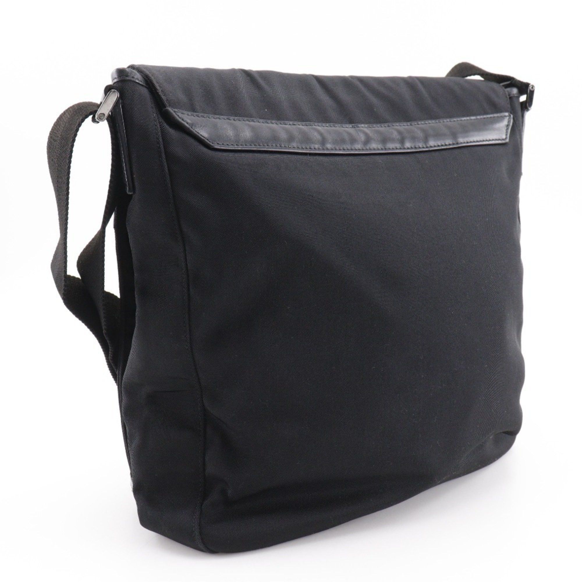 Gucci Gucci Shoulder Bag 141194 Nylon Canvas Black Belt Clasp Unisex Size ONE SIZE - 3 Thumbnail