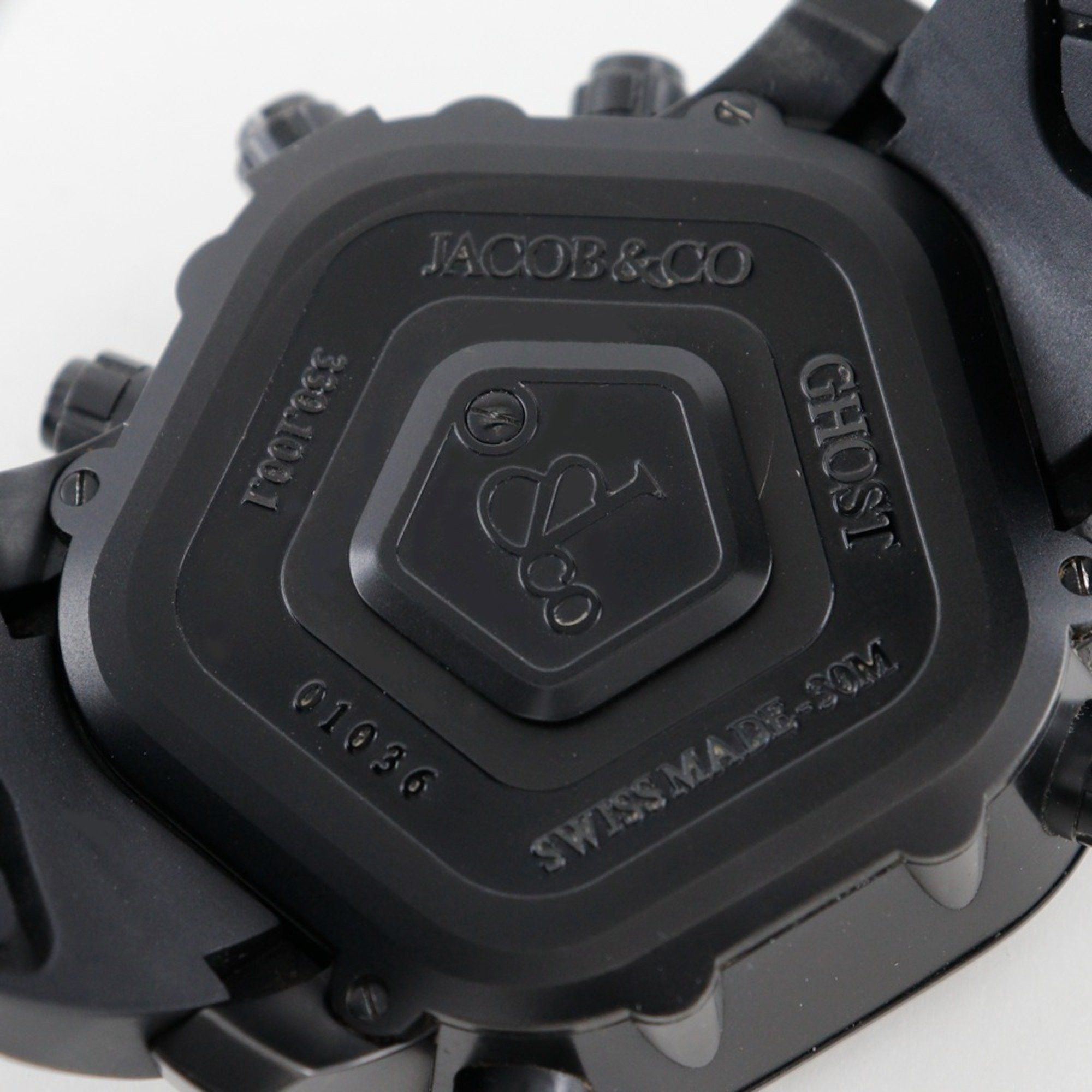 Other JACOB & CO 5 Time Zone Ghost Watch GMT JC-GST-WHD Stainless Steel x Rubber Black Quartz Digital Display Dial Men's Size ONE SIZE - 6 Thumbnail