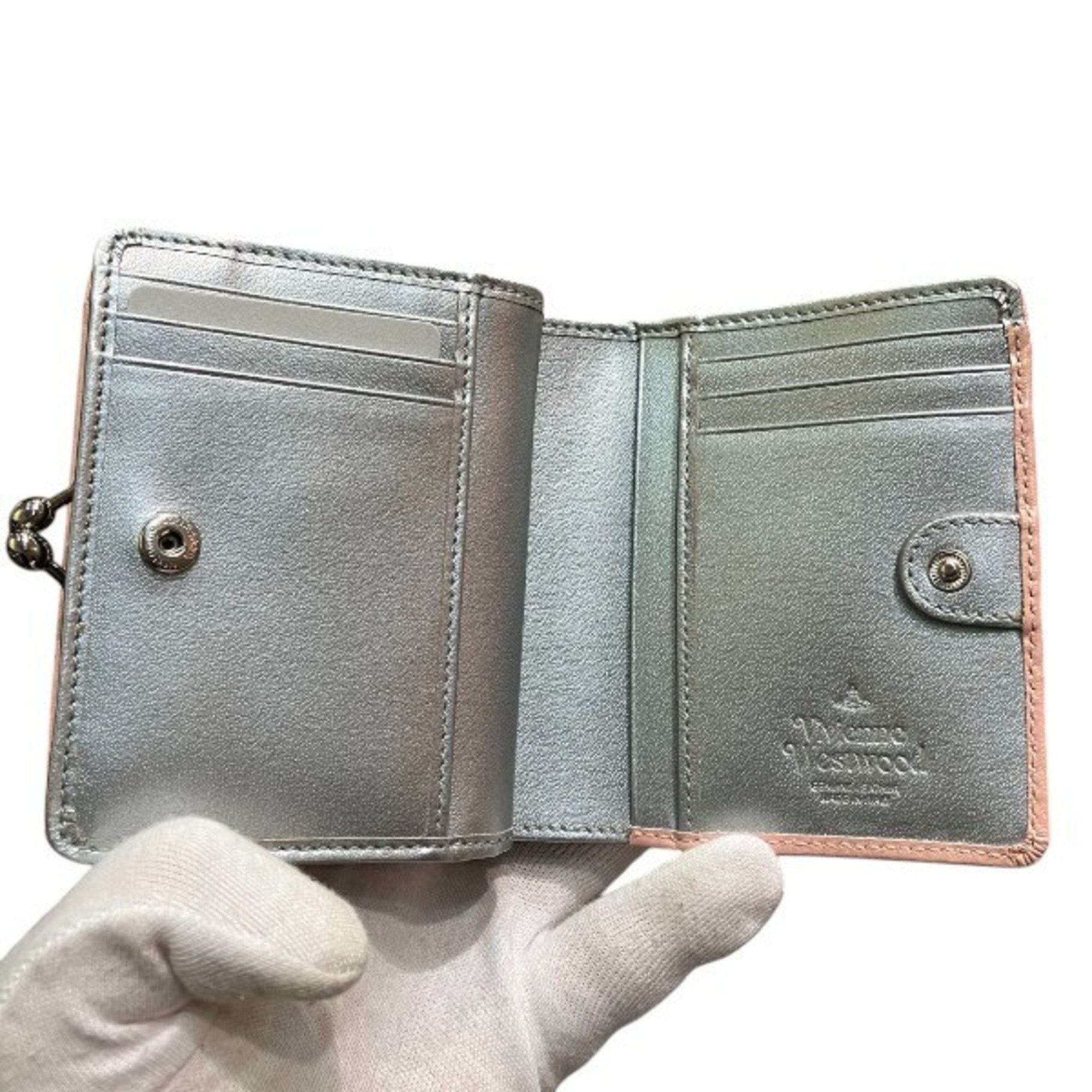 Vivienne Westwood Vivienne Westwood Pearlized Leather 51010020 Bi-fold Wallet for Women Size ONE SIZE - 3 Thumbnail