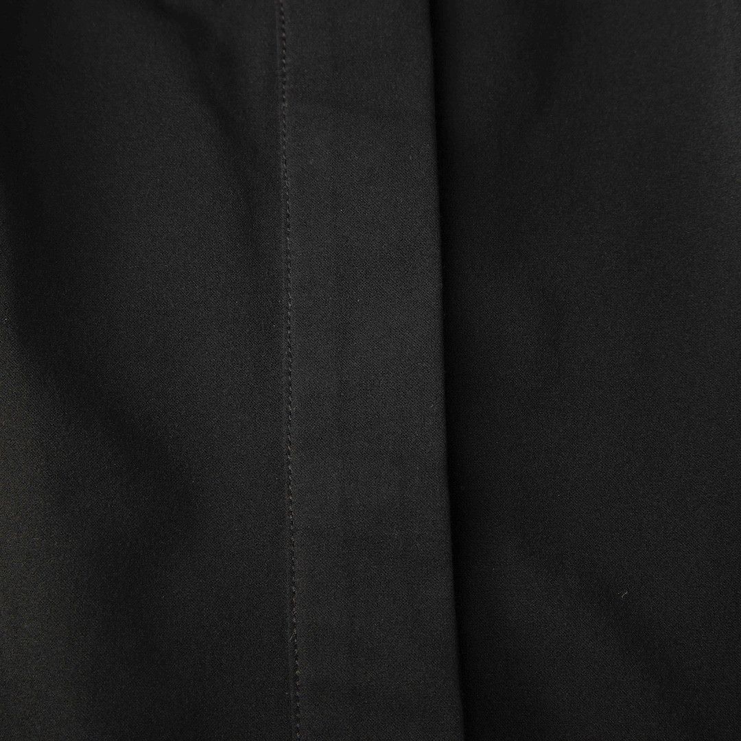 Black Button Down Knee Length Dress