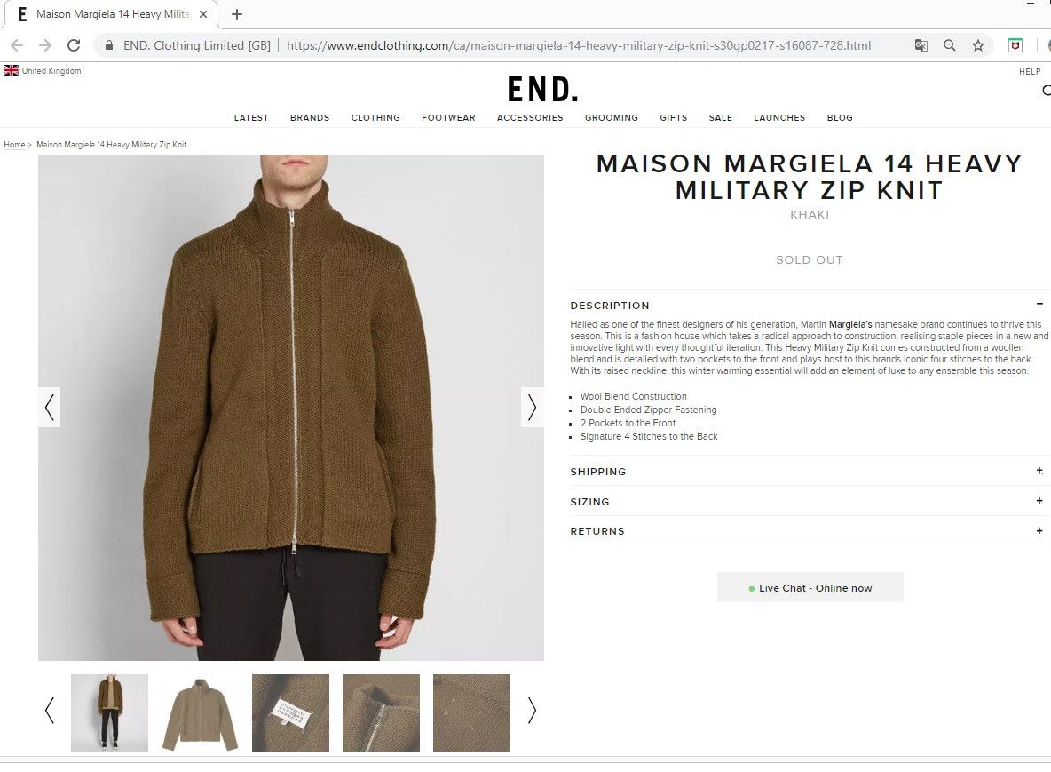 Maison Margiela margiela heavy military zip knit sweater Size US M / EU 48-50 / 2 - 2 Thumbnail