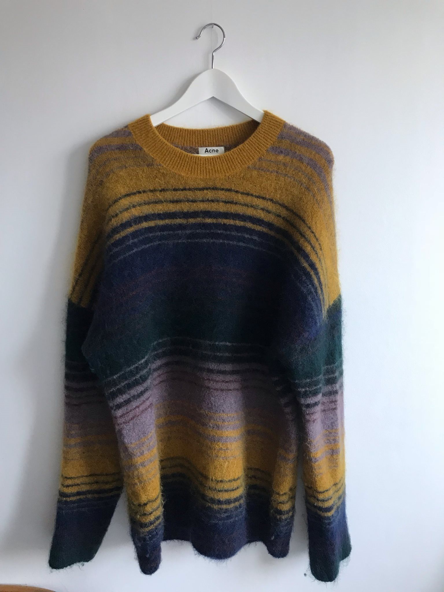 Acne Studios LAST DROP! Nosti Stripe Mohair Knitted Sweater Size US S / EU 44-46 / 1 - 1 Thumbnail