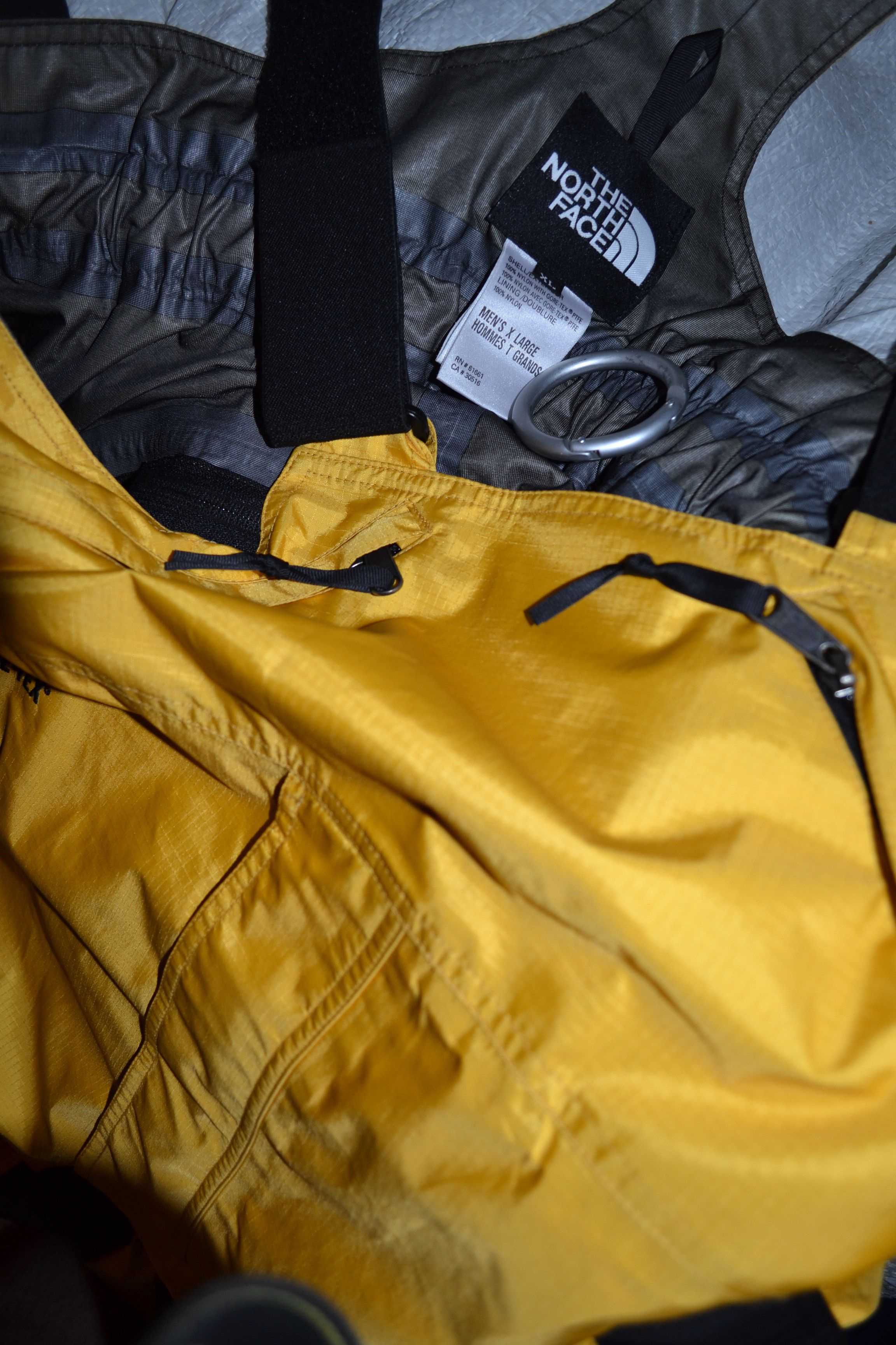 The North Face The North Face Vintage BIB XL Overall Yellow Ripstop Gore-tex Deadstock Winter Hardshell Suit Rare Supreme 90s piece Karakoram Salopette Size US 36 / EU 52 - 3 Thumbnail