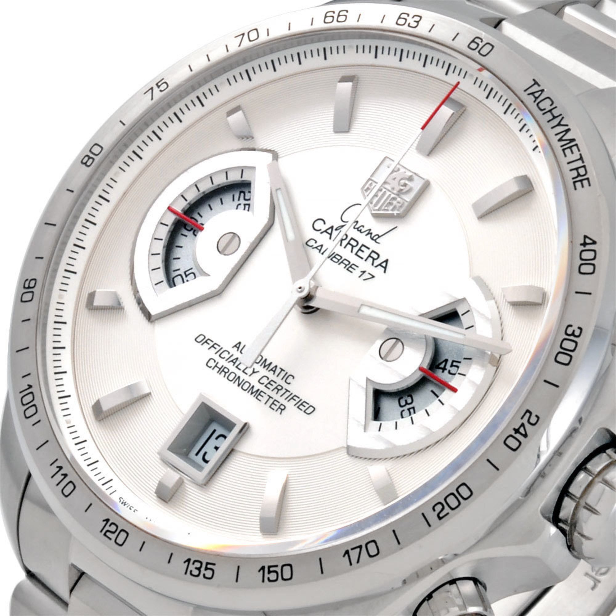 Tag Heuer TAG Heuer CAV511B.BA0902 Grand Carrera Calibre 17 RS Automatic Watch, White Dial, Men's Size ONE SIZE - 7 Thumbnail