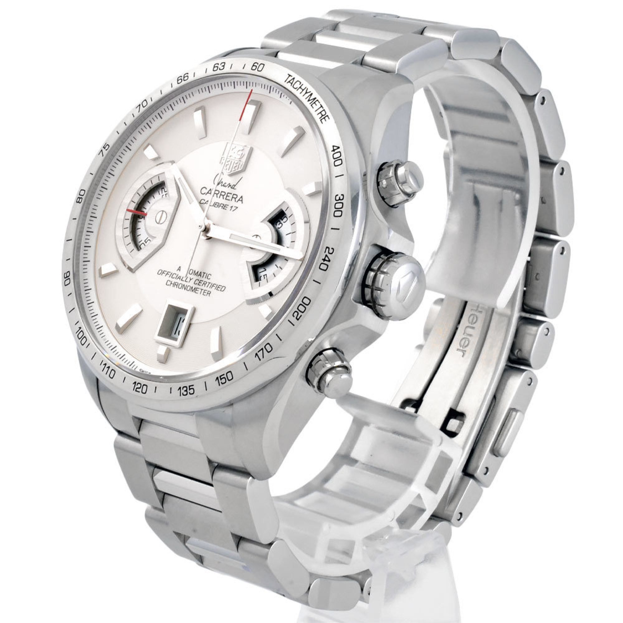 Tag Heuer TAG Heuer CAV511B.BA0902 Grand Carrera Calibre 17 RS Automatic Watch, White Dial, Men's Size ONE SIZE - 2 Thumbnail