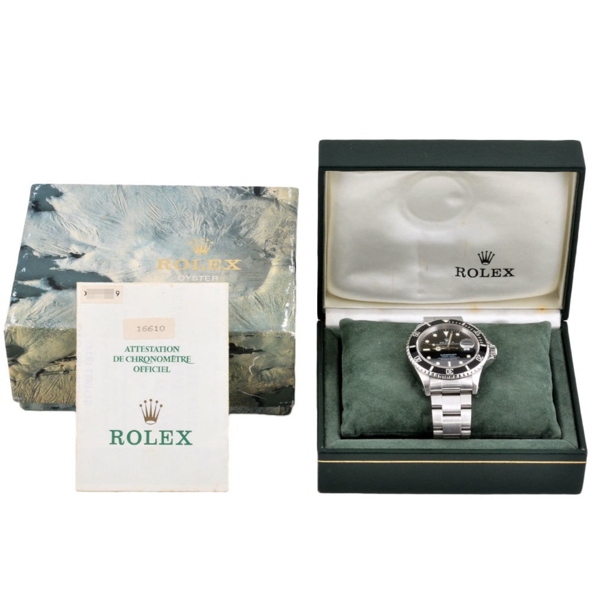 Rolex Rolex 16610 Submariner Date X serial number manufactured around 1991 Wristwatch Automatic Black dial Stainless steel Men's Size ONE SIZE - 9 Thumbnail