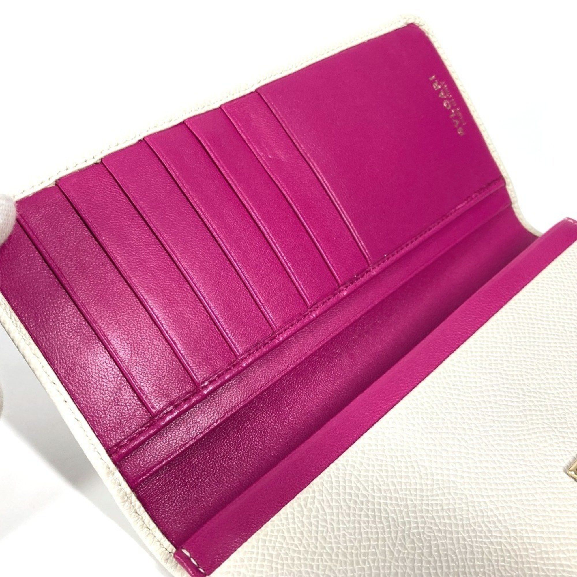 Bvlgari BVLGARI Bulgari Logo Clip Long Wallet Bi-fold Leather Men's Women's White Size ONE SIZE - 8 Thumbnail