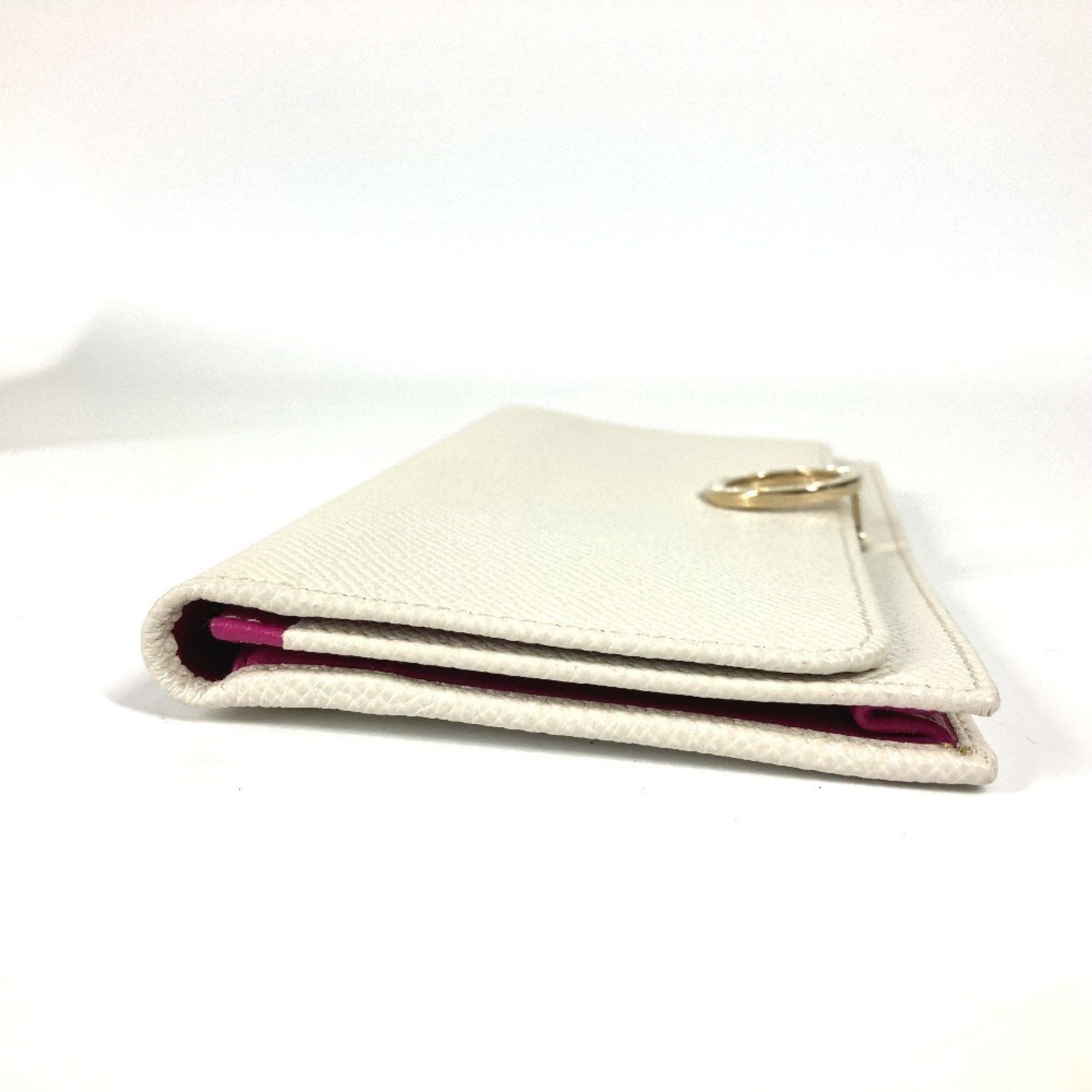Bvlgari BVLGARI Bulgari Logo Clip Long Wallet Bi-fold Leather Men's Women's White Size ONE SIZE - 4 Thumbnail