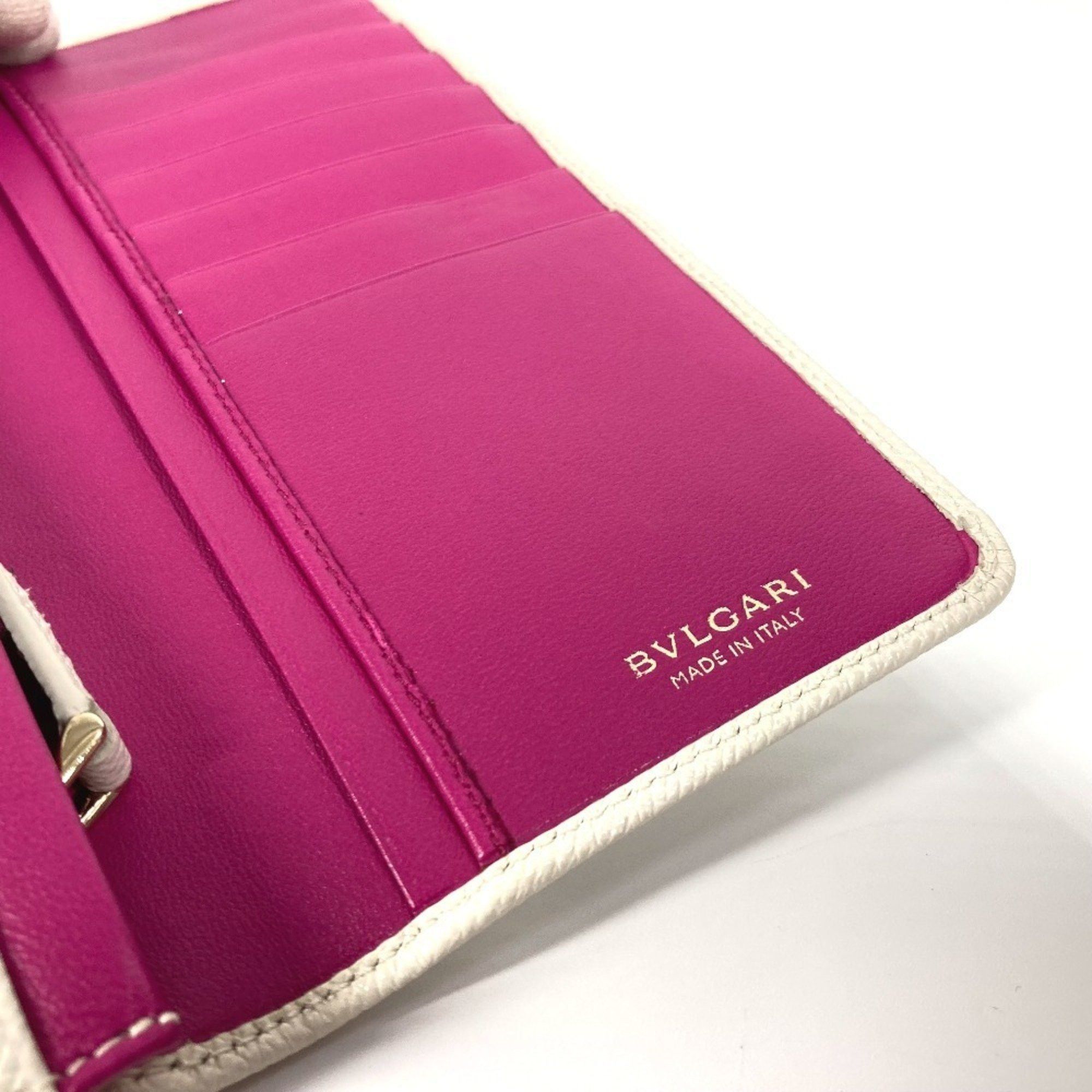 Bvlgari BVLGARI Bulgari Logo Clip Long Wallet Bi-fold Leather Men's Women's White Size ONE SIZE - 10 Thumbnail