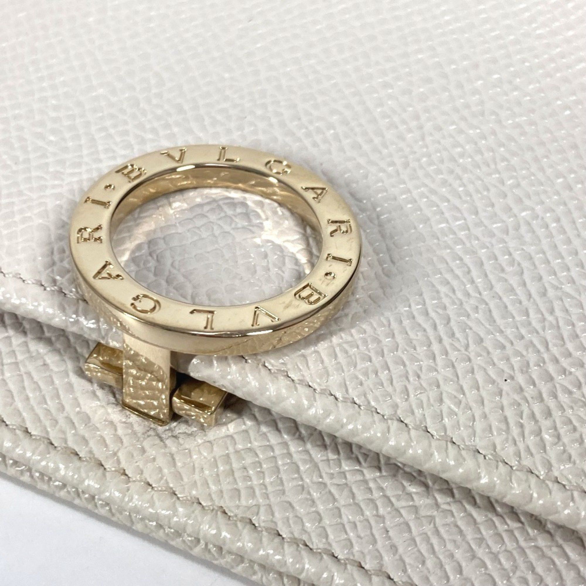 Bvlgari BVLGARI Bulgari Logo Clip Long Wallet Bi-fold Leather Men's Women's White Size ONE SIZE - 7 Thumbnail