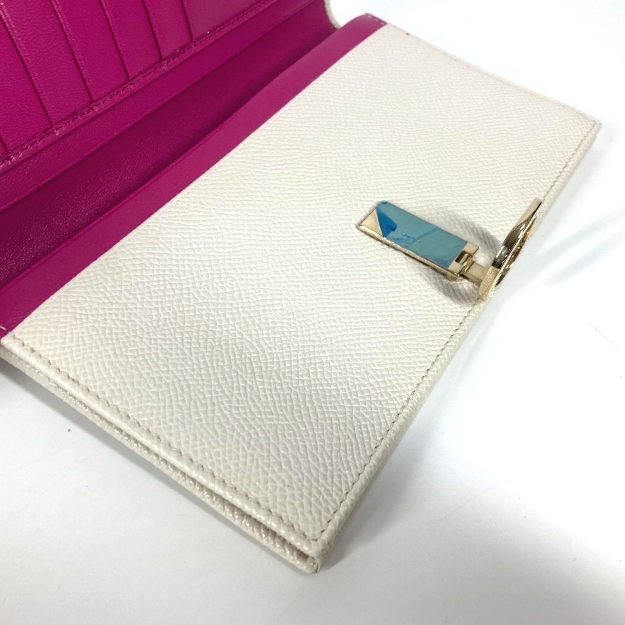 Bvlgari BVLGARI Bulgari Logo Clip Long Wallet Bi-fold Leather Men's Women's White Size ONE SIZE - 9 Thumbnail